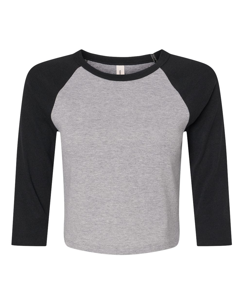 BELLA + CANVAS 1200 Women Micro Rib 3/4 Raglan Sleeve Baby Tee