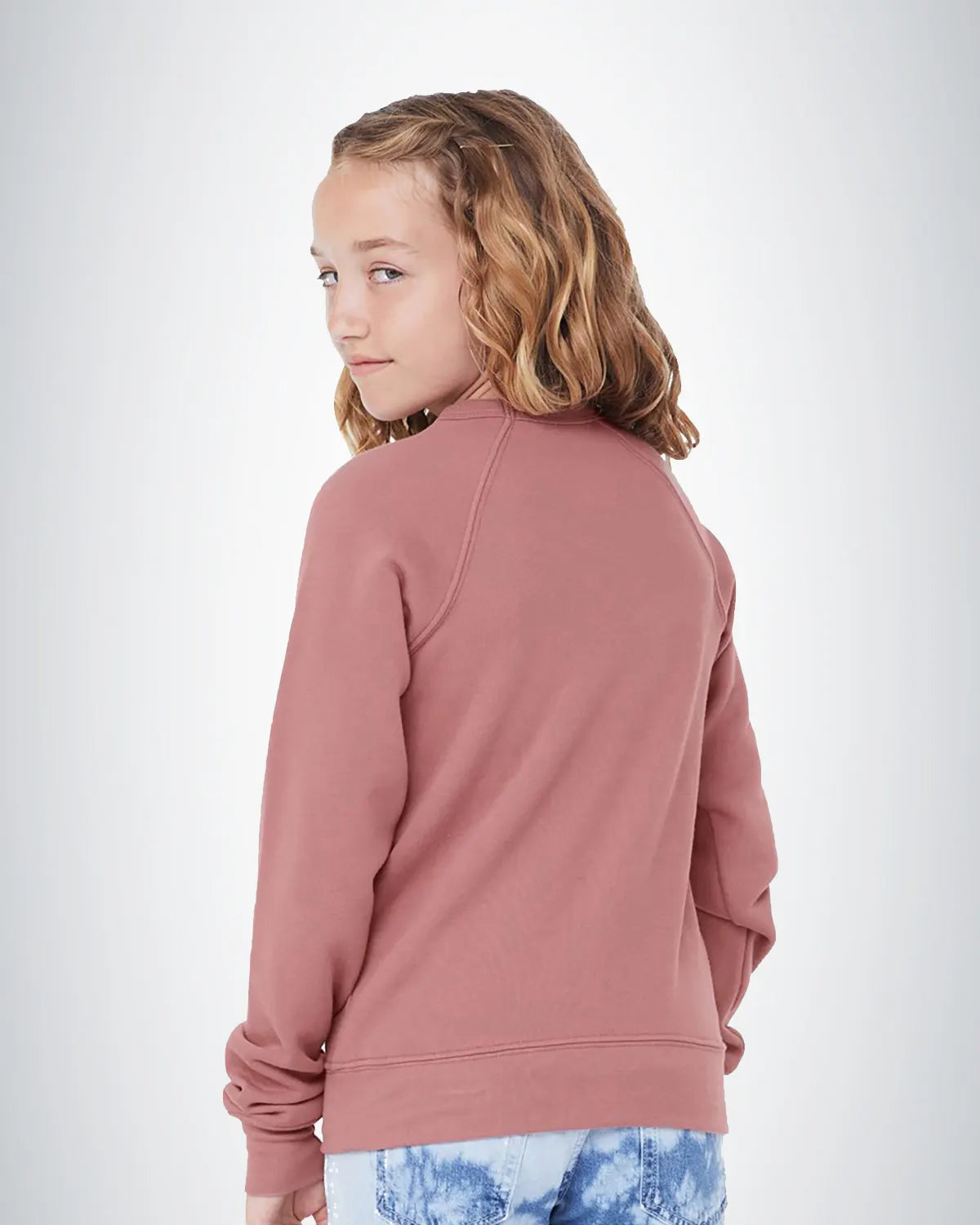 BELLA + CANVAS 3901Y Youth Sponge Fleece Crewneck Sweatshirt