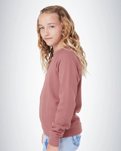BELLA + CANVAS 3901Y Youth Sponge Fleece Crewneck Sweatshirt