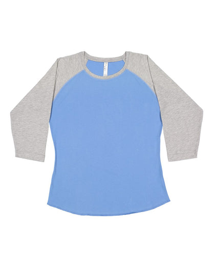 LAT 3530 Women Baseball Fine Jersey Three-Quarter Sleeve Tee
